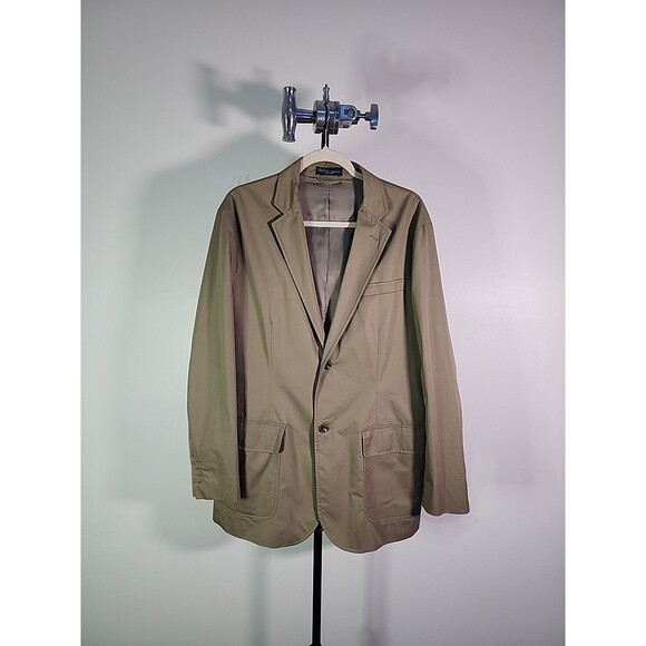 Polo Ralph Lauren Tan Chino Khaki Sport Coat Blazer Jacket Men's 40R - Picture 1 of 14
